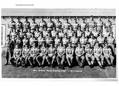 Llewelyn end of third row on the right Terell, Dallas, Texas July 1941